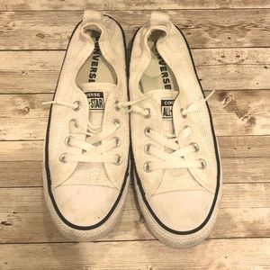 White converse low-cut